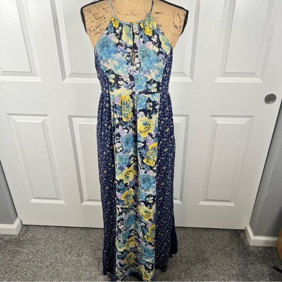 Sz 6 Joie Sleeveless Annati 100% Silk Maxi Floral Halter Dress $429 MSRP - Picture 3 of 11